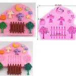 Night owl scary night Halloween theme silicone fondant mould