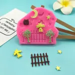 Night owl scary night Halloween theme silicone fondant mould