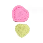 Check shaped heart silicone fondant mould