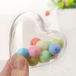 1 pcs Clear heart plastic small gift box