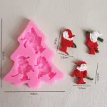 3 cavity santa silicone mould