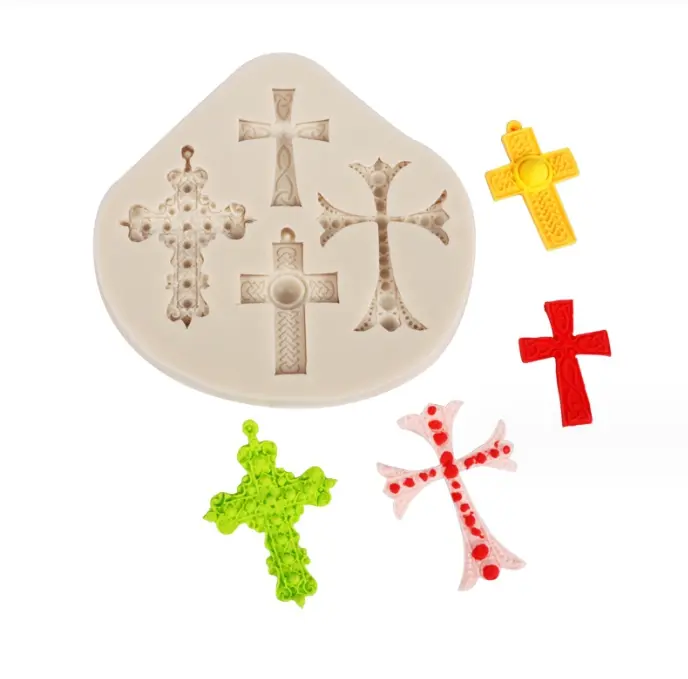 4 Cavity Christian Cross Mould
