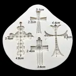 4 Cavity Christian Cross Mould