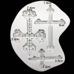 3 Cavity Christian Cross Mould