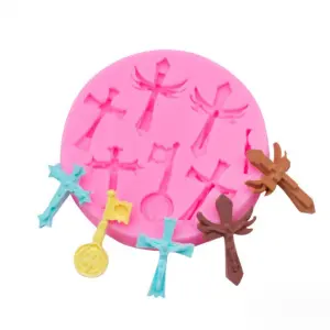 5 Cavity Christian Cross Mould
