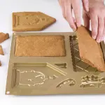 2 pcs Different Christmas Houses Silicone Cake Mold for chocolate and cookie