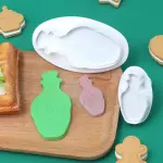 2 pcs Christmas snowman cookie plunger set