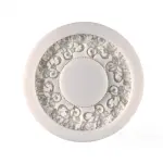 Floral round frame silicone mould