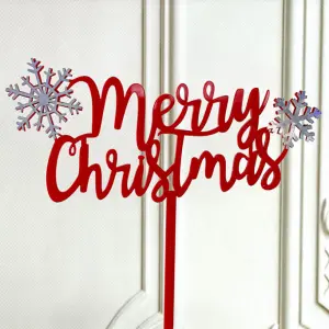 Merry Christmas Snowflake Topper