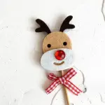 3 pcs Christmas Reindeer theme cake topper