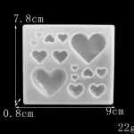 14 cavity Heart silicone mould