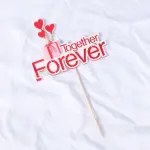 2 pcs Together Forever cake topper ( 2 colors )