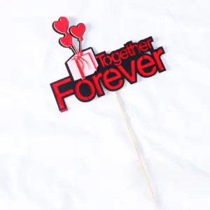 2 pcs Together Forever cake topper ( 2 colors )