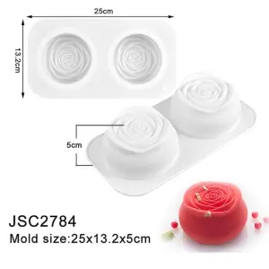 Rose Mousse Pastry Moulds Silicone Valentine's Day Rose Dessert
