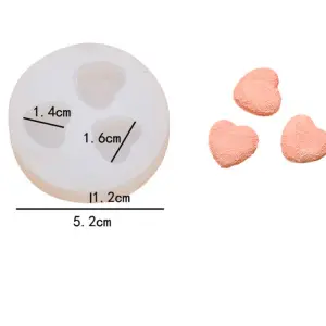 Mini 3d hearts silicone mould