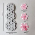 3 cavity Flower silicone mould