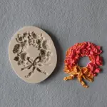 Flower wreath silicone mould