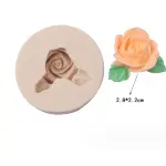Rose flower with leaf silicone mould