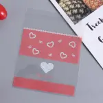 Pink lace hearts 100pcs Cookie Candy Sleeve