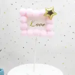 1 pcs Love with balls border cake topper