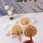 3 cavity heart popsicle mould