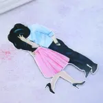 2 pcs I love you and Couple topper set