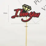 1 pcs I love you cake topper