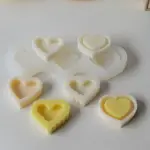 3 cavity heart silicone mould