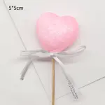 1 pcs glitter heart cake topper