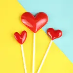 3 pcs resin heart cake topper set