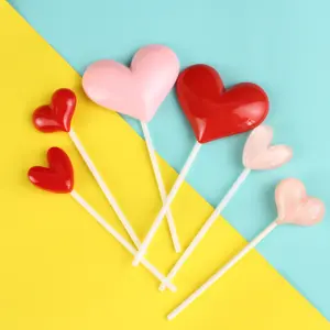 3 pcs resin heart cake topper set