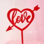 1 pcs Love heart cake topper
