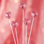 5 pcs resin heart cake topper set