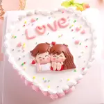 1 pcs couple with hearts cake toy topper