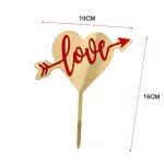 1 pcs double acrylic heart love cake topper