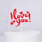 1 pcs I love you cake topper