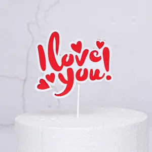 1 pcs I love you cake topper