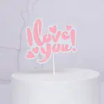 1 pcs I love you cake topper