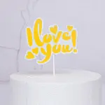 1 pcs I love you cake topper