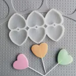 6 pcs heart chocolate silicone mould