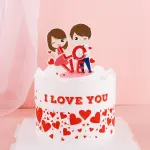 1 pcs love you couple cake topper