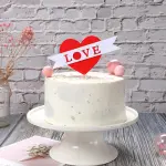 1 pcs red heart love topper
