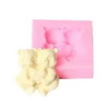 Teddy bear love silicone mould