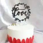 1 pcs Love wreath cake topper