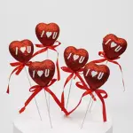 1pcs Heart heart I love you topper
