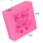 Teddy bear love silicone mould