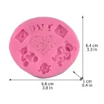 Teddy bear valentines theme silicone mould