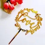 1 pcs Love wreath cake topper