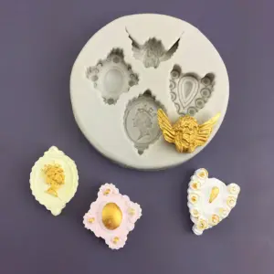 Angel gemstone theme silicone mould