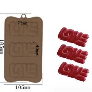 1 pcs love chocolate silicone mould